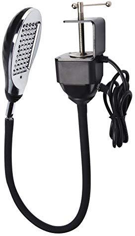 LED Tischleuchte, 8 W, 50 Perlen, LED, Schwanenhals, flexibel, verstellbar, Tischlampe für Nähmaschine, Arbeitstisch (EU-Stecker)