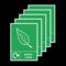 5x Garden Waste Recycling Bin Self Adhesive Stickers 150x200mm