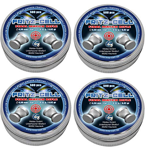 4 x 500 Final Match Rifle Diabolos 4,50 mm Fritz-Cell für Luftgewehr Luftpistole