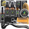 Bart Wachstum Set mit Bart Roller,Bartöl Wachstum,Bart Balsam,Bartkamm Kammaufsätze,Bartreiniger,Tasche,E-Book Bartpflege Originelle Geschenke Weihnachten Männer Geschenke für Männer Papa Ehemann Ihn