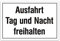 Aluverbund Hinweis Schild 30x20cm Wetterfest Kratzfest Rostfrei UV beständig - Ausfahrt freihalten