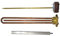 Resistencia tipo cointra 1u recta + vaina en cobre - L.280mm - rosca 1 1/4´´ - 1200w 230v + anodo magnesio 16x200 M6 + termostato enchufable 280mm