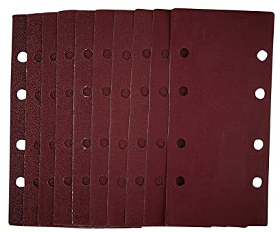 Draper 55066 1/3 Sanding Sheets with Hook and Loop, 93 x 190mm, Assorted Grit (Pack of 10)