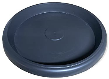 Tamersgifts Round Plastic Plant Pot Saucer Planter Water Drip Tray Base Plate - 3 Colours (Base Diameter 40cm, Gunmetal Grey)