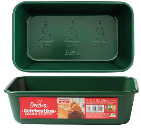 Decora 0080259 Celebration Green Plant Cake Mould 24 x 14 x 6.5 cm Anti-Adherent Steel
