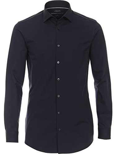 Venti - Body Fit - Herren Langarm Hemd (123955800), Größe:39, Farbe:Blau (101)