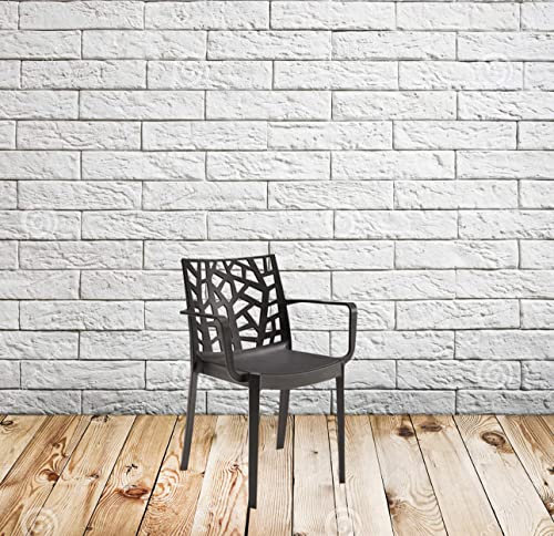 BICA Poltrona matrix con braccioli giardino terrazzo ristorante bar (grafite)