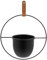 Hänge-Übertopf VÄXTRING mit Ring - Blumenampel Metall Schwarz - Scandi Blumen Depot 30x39cm