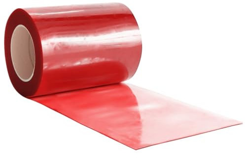 vidaXL Tenda per Porte Rossa 300 mm x 2,6 mm 25 m in PVC