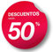 Olmedo Servicios Integrales Vinilos de Rebajas Personalizados Rojo Redondo 50x50 cm - Vinilos Escaparate Rebajas Black Friday - Ofertas, Outlet Liquidaciones