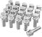 GAsupply 20pcs Tapered Seat Alloy Wheel Bolts | M14x1.5, 28mm Thread, 17mm Hex | Replacement Bolt Kit for Most Audi Volkswagen (Chrome)
