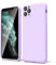 oakxco for iPhone 11 Pro Max Phone Case Liquid Silicone, Thin Slim Soft Rubber Gel TPU Plain Simple Cover for Women Girl Cute, Matte Solid Color, Lilac Lavender Light Purple