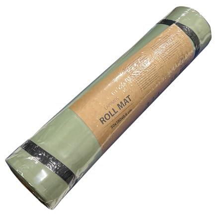 Isomatte, Sportmatte, Yoga & Workout – 6 mm Stärke – Yogamatte, Fitnessmatte, Trainingsmatte – Größe: 180 x 50 cm – Hellgrün