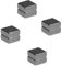 Floordirekt Magnete stark 8 Stück Neodym Magnet extra stark für Magnettafel, Whiteboard, Glasboard, Mini Kühlschrankmagnete starker Halt 10x10x4mm Quader, Silber