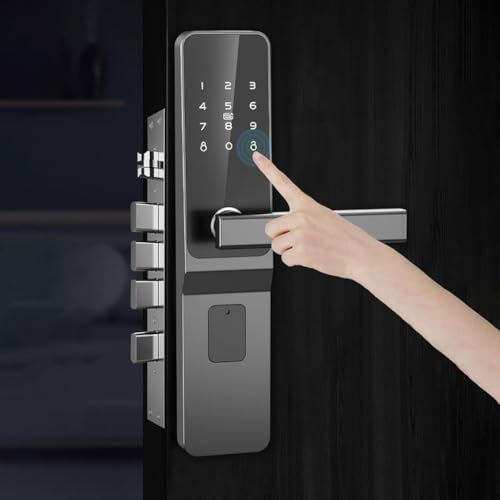 Cerradura de puerta electrónica compatible, para cerradura de contraseña TTlock con control de aplicación (modelo electrónico)