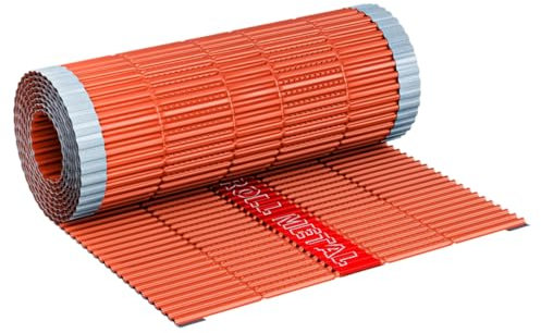5lfm Eurovent® ROLL METAL Firstband Firstrolle voll Aluminium-Firstband für First und Grat (RAL8004 (Ziegelrot))