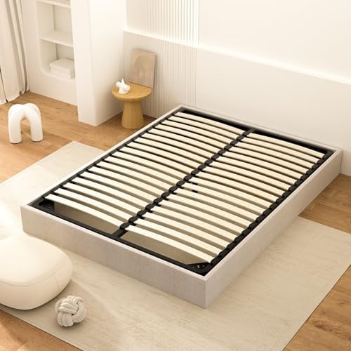 TEENO Sommier 140x190, Sommier à Lattes 140x190 pour Adulte, Sommier Lattes 140x190cm avec 2x18 Lattes, Cadres de Lit