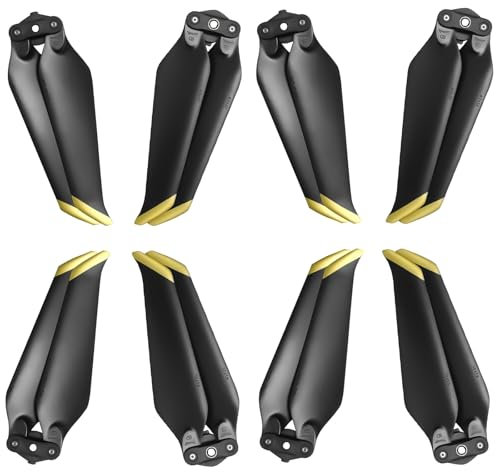 Hengrongshen Mavic 2 Propeller, 8 Pcs Drohne Mavic 2 Pro Propeller mit Push-Typ-Schnellverschluss-Design, 8743 Propeller für Mavic 2 / Mavic 2 Pro/Mavic 2 Zoom Drohnenersatz (Gold)