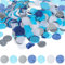 Yuanchu 6000 Stück Konfetti,2.5cm Konfetti Bunt 50g Konfetti Geburtstag Hochzeit Mehrfarbig Runde Streudeko Tisch Deko Papier Konfetti für Karneval Weihnachten Taufe Baby Shower Deko(blau weiß)