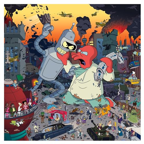 Futurama Bender vs. Zoidberg 1000-Piece Jigsaw Puzzle | Toynk Exclusive