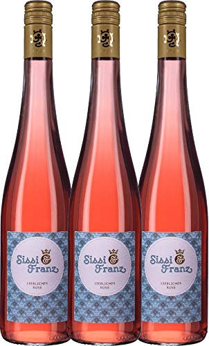 Sissi & Franz liebliches Rosé Weingut Hammel Roséwein 3 x 0,75l VINELLO - 3 x Weinpaket inkl. kostenlosem VINELLO.weinausgießer
