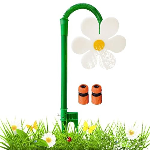Eoixuqba Aspersor Daisy, Regador de Césped con Flor Bailarina, Juguete de Agua Giratorio 360°, Decoración Jardín para Niños y Perros