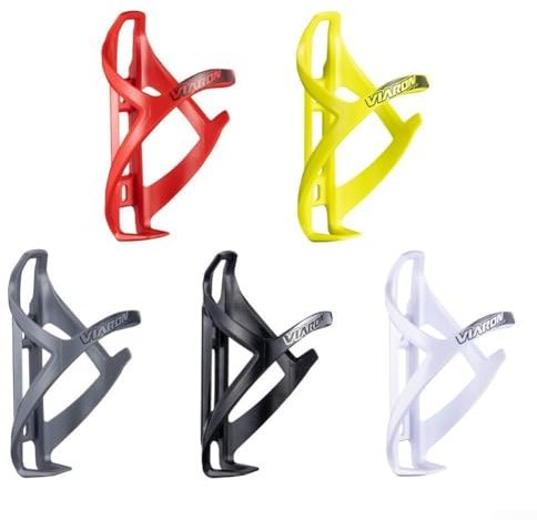 Porte-bidon PC pour vélo solide et fiable, résistant aux rayures, convient pour la plupart des bouteilles (jaune fluo)