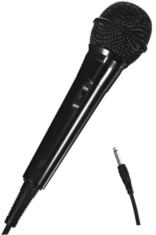 DIYEAH Wired Dynamic Microphone with Jack High-fidelity Sound for Live Streaming and Recording Compatible with Dvd Tv Stereo Tablets Plug and Play Design