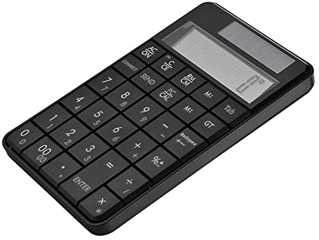 Keenso Kompakte 2-in-1-drahtlose Numerische Tastatur und Taschenrechner mit LCD-Anzeige für/Mac-Benutzer