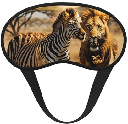 Schlafkomfort-Augenmaske für Erwachsene, Zebra-Tierdruck, lichtblockierend, für Reisen, Schlaflosigkeit, Camping