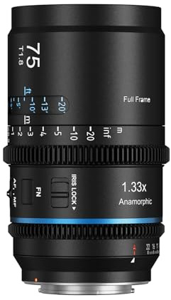 SIRUI Astra 75mm T1.8 1,33X Anamorphes Prime Objektiv, Vollformat Autofokus Cine-Objektiv mit großer Blende für E-Mount Kameras, für A7C, A7 IV, A9, A6700, ZV-E10, FX30 (Blue Flare)