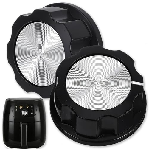 Avavani 2Pcs Air Fryer Replacement Knob, D Type Shaft Timer Knobs | with 6mm Shaft Hole, Universal Timer Rotary Switch Control Knobs for Microwave Oven & Kitchen Appliances