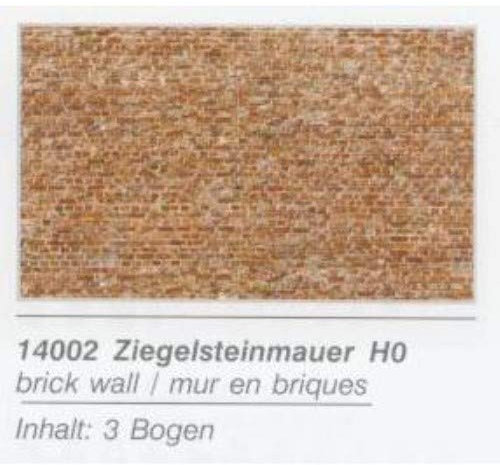 Heki 14002 Ziegelsteinmauer 31 x 24 cm. 3 Stck. H0