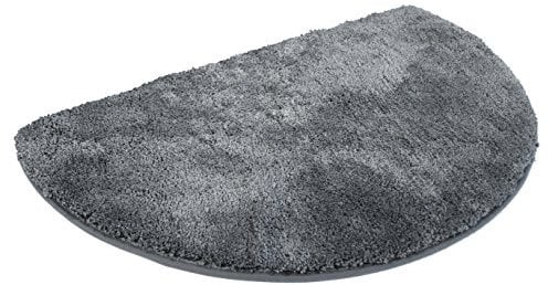 Kinzler J-10005/100 anthrazit Duschmatte, Mikrofaser, 50x80 cm halbrund
