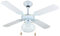Zephir, Ventilatore da Soffitto con luce, 4 Pale in Legno e Paglia di Vienna, Ventilatore da soffitto Diametro 107cm, Funzione reversibilità