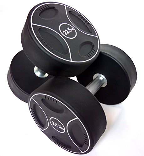POWER-XTREME Kompakthantelsatz inkl. Kurzhantelständer mit Halbschalen-Ablage, Polyurethan (7,5kg-30kg)