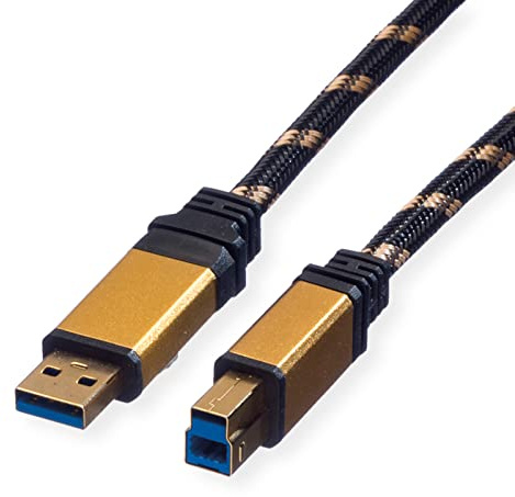 Roline GOLD USB 3.1 Gen 1 Cable | USB SuperSpeed cable A - B | M/M | 1.8 m
