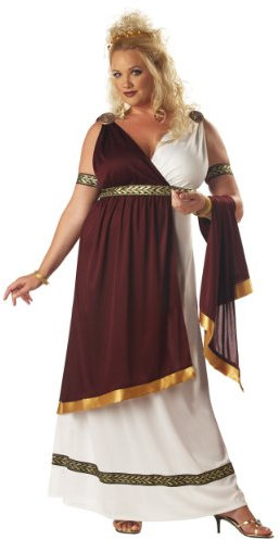 California Costumes Damen Übergröße Roman Empress Plus, Kastanienbraun, Weiß, 2X