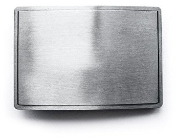 eeddoo® Gürtelschnalle Classic - Silber (Buckle für Wechselgürtel für Damen und Herren | Belt Frauen Männer Oldschool Rockabilly Metall Gothic Wave Rock Biker Western Trucker Casino Skull)