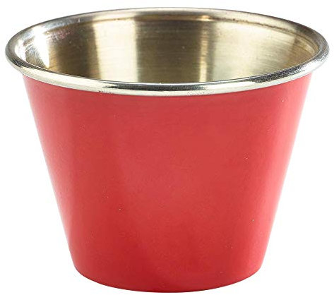 Red Stainless Steel Ramekins 2.5oz / 71ml - Set of 4 - Coloured Sauce Pots