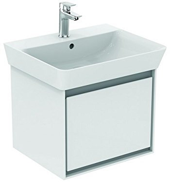 Ideal Standard Waschtischunterschrank Connect air, 485x412x400mm, Weiß gl.und hellgrau matt, E0844KN