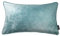 McAlister Textiles Glänzender Samt | Sofakissen mit Füllung in Hellblau | 50 x 30 cm | in 11 Farben und 5 Größen | gedrückter Samt edel paspeliert | prall gefülltes Samtkissen