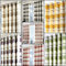 Fusion - Balmoral Check - 100% Cotton Pair of Eyelet Curtains - Ochre - Curtains: 46 Width x 54 Drop (117 x 137 cm)