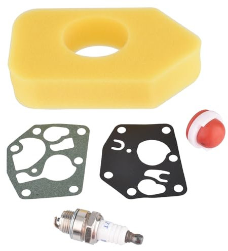Cancanle Luftfilter mit Dichtungsmembran Zündkapsel Zündkerze für Briggs & Stratton 3,5 PS 4,5 PS Classic Sprint Quattro Motor