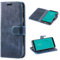 Mulbess Coque Cuir pour Samsung Galaxy J6 2018, Folio Étui Synthétique Cuir Portefeuille, Anticho TPU Cover, Béquille, Housse de Protection, Rétro Marine Bleu