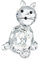 H&D HYALINE & DORA Crystal Animals Collectible Glass Cat Figurine Paperweight Table Centerpiece Ornament