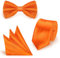 StickandShine Inh. Christian Müller 3 in 1 SET hochwertige Satin Polyester Krawatte Fliege Einstecktuch Orange