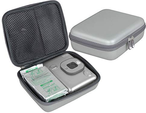 Hermitshell Hard Travel Case for Fujifilm Instax Mini LiPlay 2 / Fujifilm Instax Mini LiPlay (nur Hülle) (Größe:for Camera/for Camera + Film) (grau, for Camera + Film)