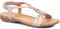 Pavers Ladies Sandals - Wider D/E Fit Summer Sandals with Four Leaf Clover Design & Stretch Fit Ankle Strap - Casual Footwear for Women - Size 6/39 Rose Gold