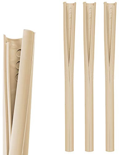 HELY ClickStraw Strohhalm-Set – Trinkhalme wiederverwendbar aus recycelbarem Kunststoff, Mehrweg-Halme Made in Germany, in Champagner, Länge 190 mm, 3er Pack